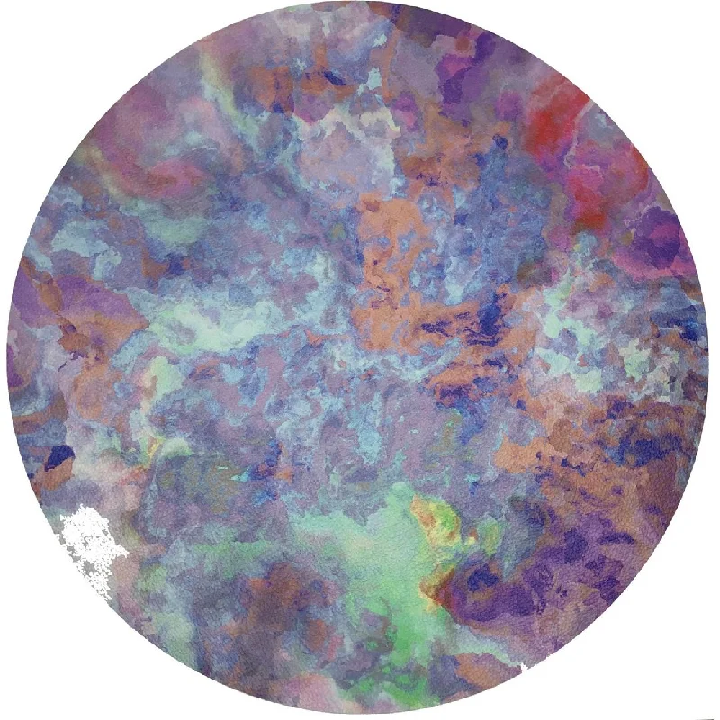 Stock Up and Save IMPRESSIONISM PASSIFLORA 16" ROUND PEBBLE PLACEMATS, SET OF 4