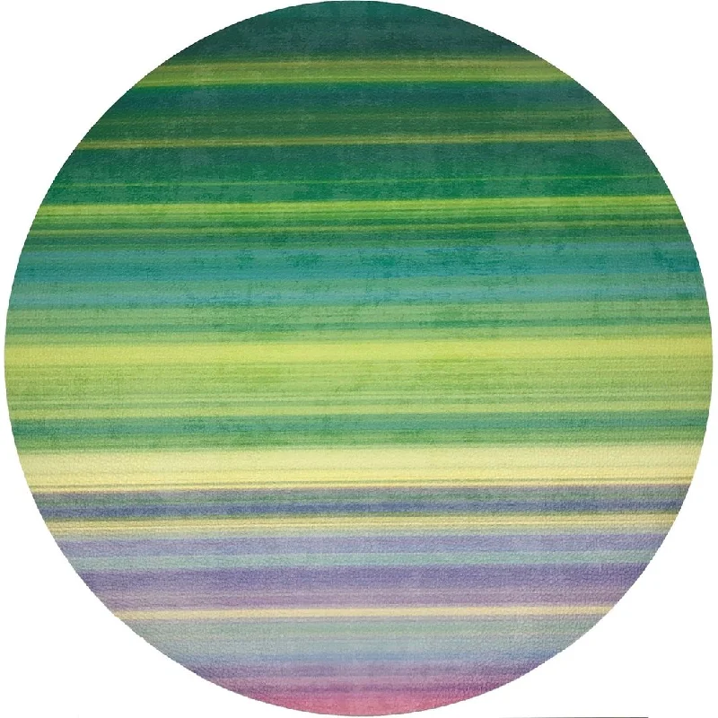 Steals and Deals Gradient Greens 16" Round Pebble Placemats, Set Of 4