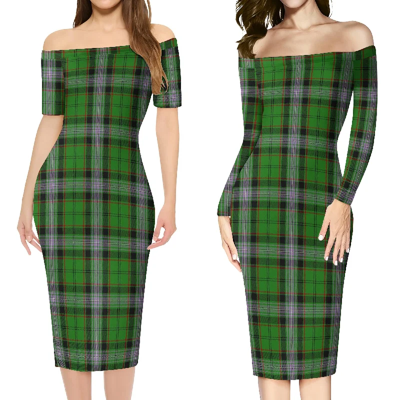 Deal of the Week Moss Tartan Off Shoulder Lady Dress