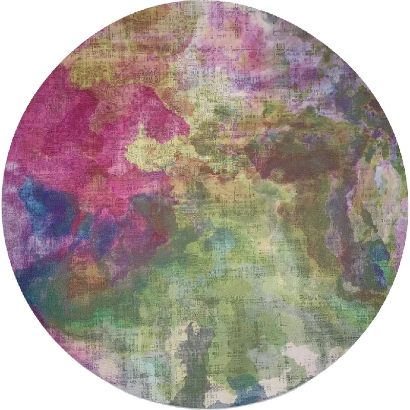 Special Savings Impressionism Richesse 16" Round Pebble Placemats, Set Of 4