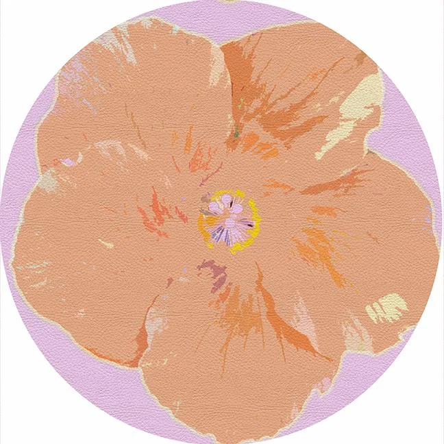 Weekend Special Hibiscus Lilac 16" Round Pebble Placemat Set of 4