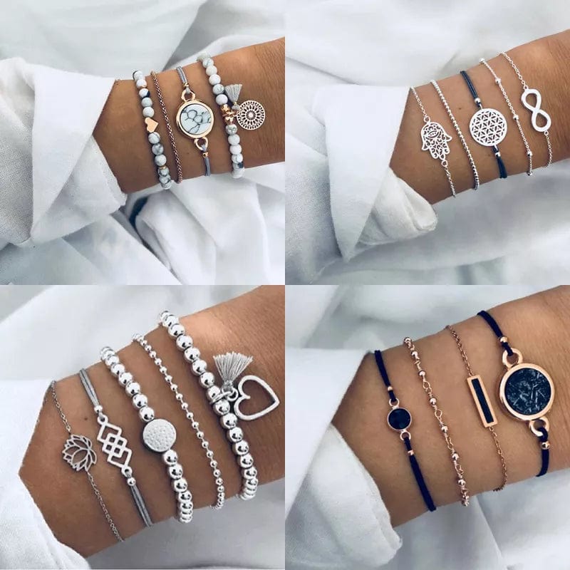 Midnight Sale Chic Geometric Bracelet and Bangle Sets for Women with Vintage Star Map, Hand Heart Charm, Beads, Chains – Trendy Fashion Jewelry Accessories Midnight Sale Chic Geometric Bracelet and Bangle Sets for Women with Vintage Star Map, Hand Heart Charm, Beads, Chains – Trendy Fashion Jewelry Accessories