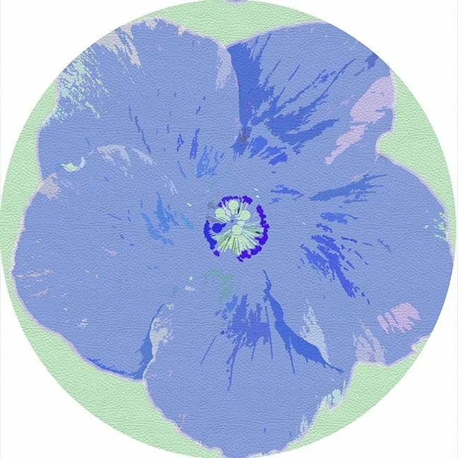Time-Limited Offer Hibiscus Clematis 16 Round Pebble Placemat Set of 4