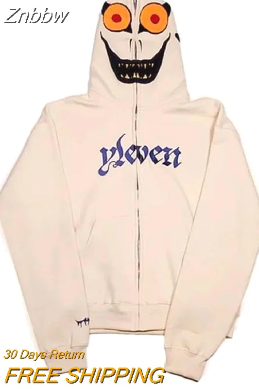Overstock Sale Znbbw Hip Hop Embroid Print Gothic Punk Sweatshirt Men Hoodie Sports Coat Oversized Gothic Long Sleeve Super Dalian Hoodies Y2k