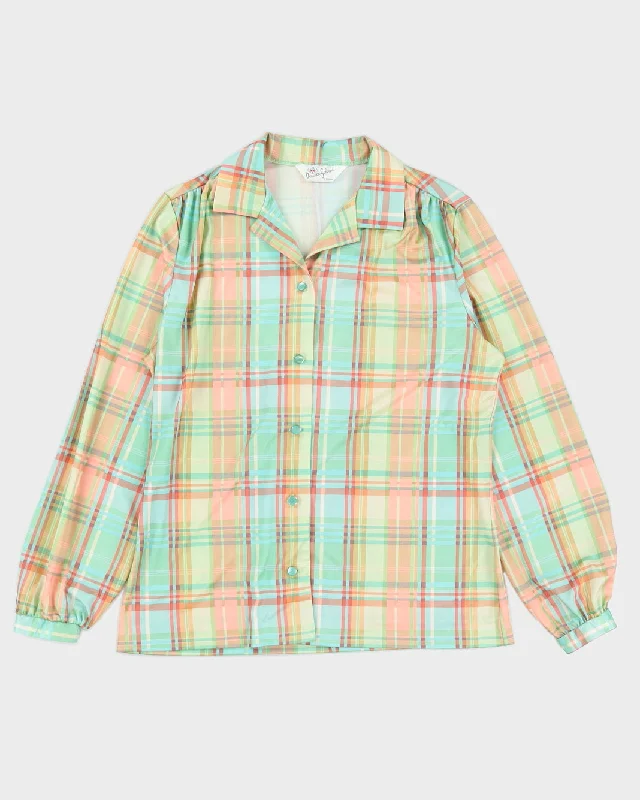 Year-End Sale Vintage 1980s Green Pastel Blouse - M