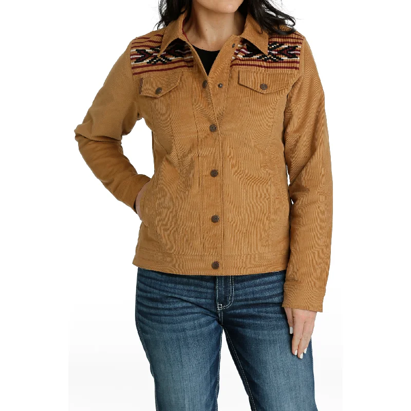 Savings Event Cinch Ladies Brown Corduroy Trucker Jacket MAJ9878006