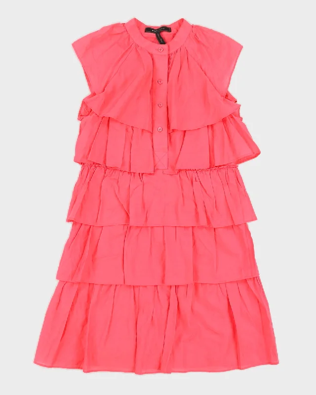 Take Advantage BCBG MaxAzria Pink Tiered Mini Dress - S
