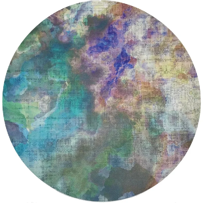 Members Only IMPRESSIONISM COAST 16 ROUND PEBBLE PLACEMATS, SET OF 4