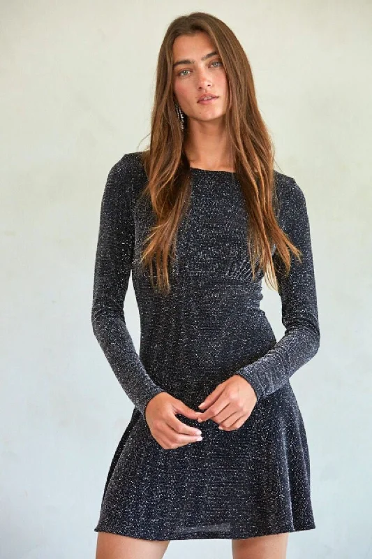Major Savings Metallic Fibres Spandex Lurex Mini Dress