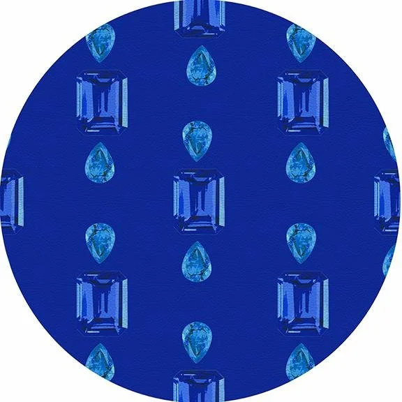 Sale Event Gem Sapphires Topaz Royal 16" Round Pebble Placemat Set of 4