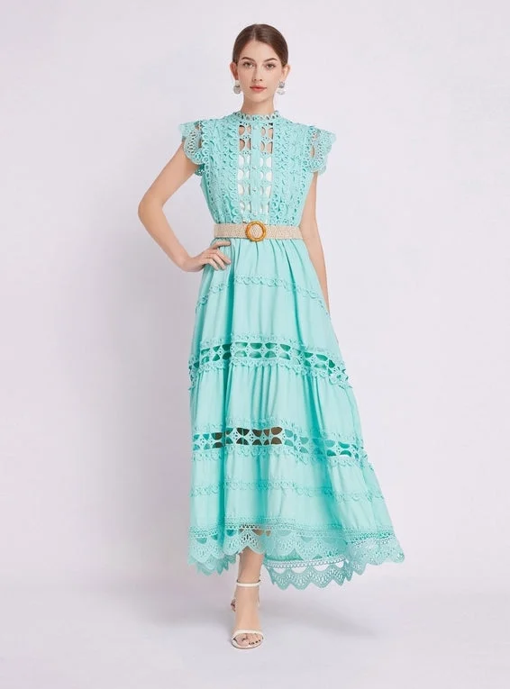 Take Advantage Heavy Solid Color Sleeveless Long Dress
