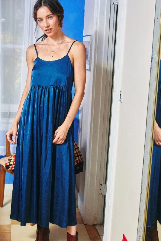 Special Price Satin Tie Back Midi Dress