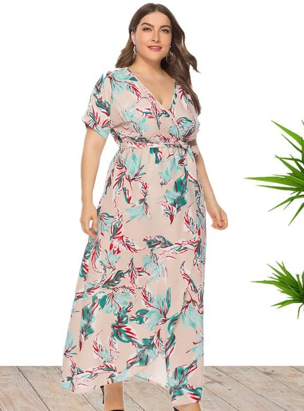 Huge Discounts Printed Bohemian Beach Split Dress