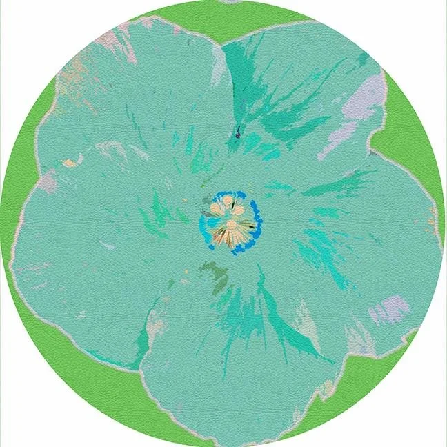 Limited Stock Hibiscus Colony 16 Round Pebble Placemat Set of 4