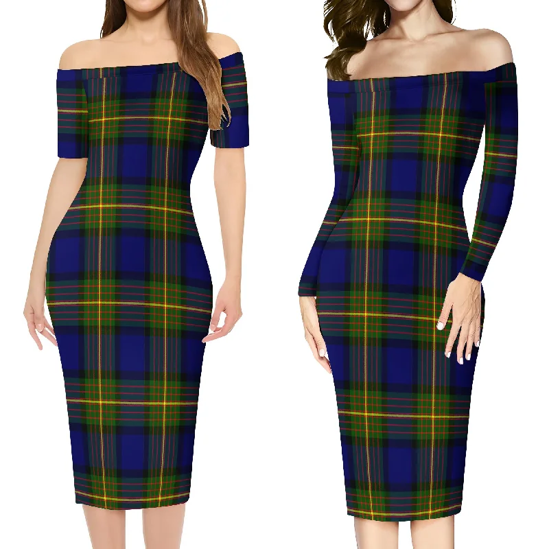 Bargain Blast Muir Tartan Off Shoulder Lady Dress