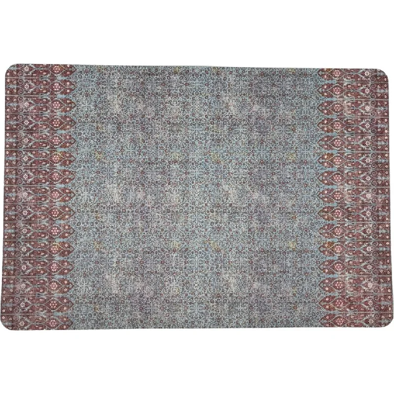 Factory Direct Sale IZNIK TURQ RED 17 RECTANGLE PEBBLE  PLACEMATS, SET OF 4