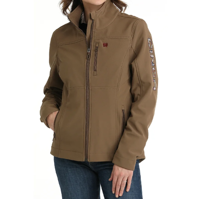Closeout Sale Cinch Ladies Brown Concealed Carry Textured Bonded Jacket MAJ9866030