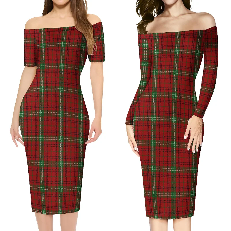 Savings Galore Morrison Tartan Off Shoulder Lady Dress